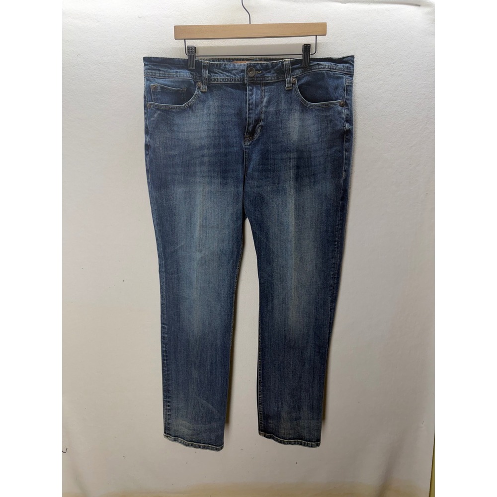 Seven7 Straight Fit Jeans Mens 38x32 Blue  Stretch Denim 3522